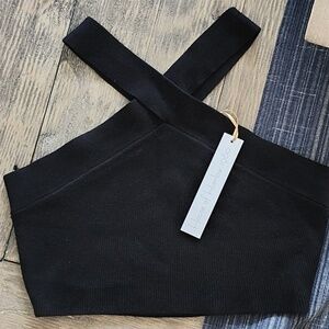 New House of Harlow Black Crop Top Size S